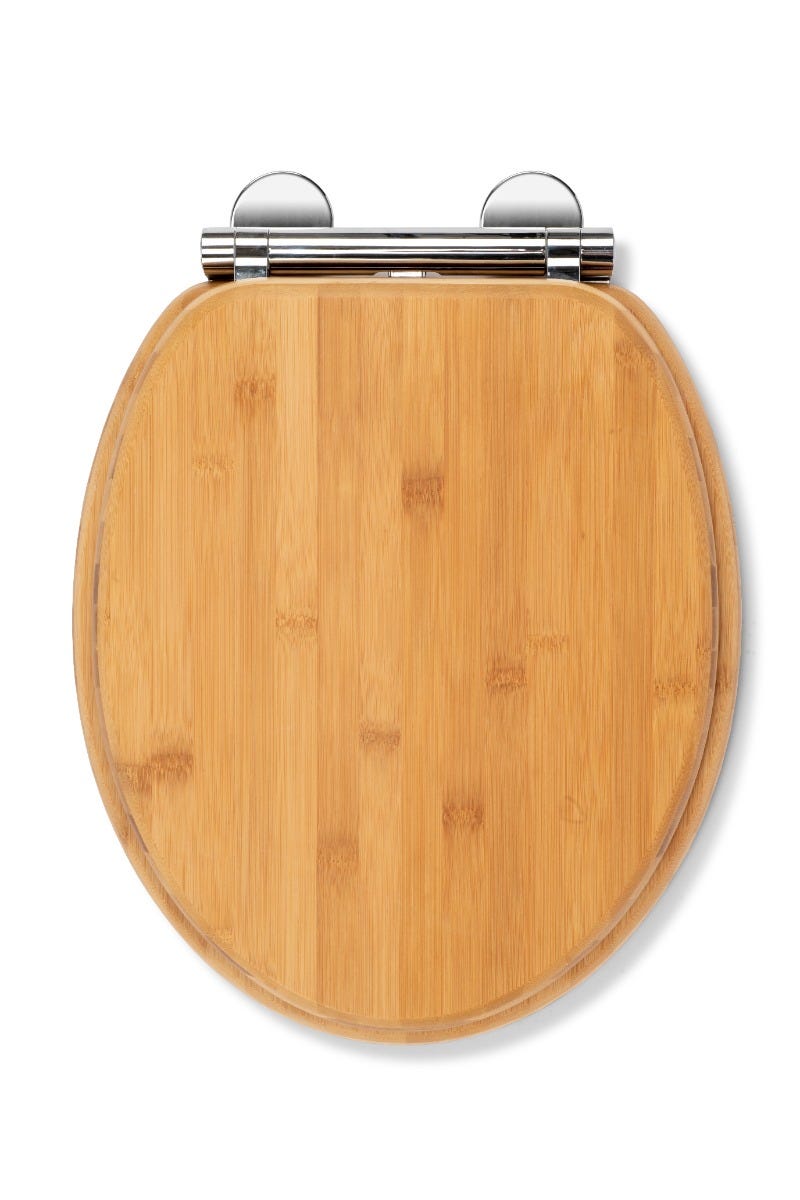 Oval wood store toilet seat