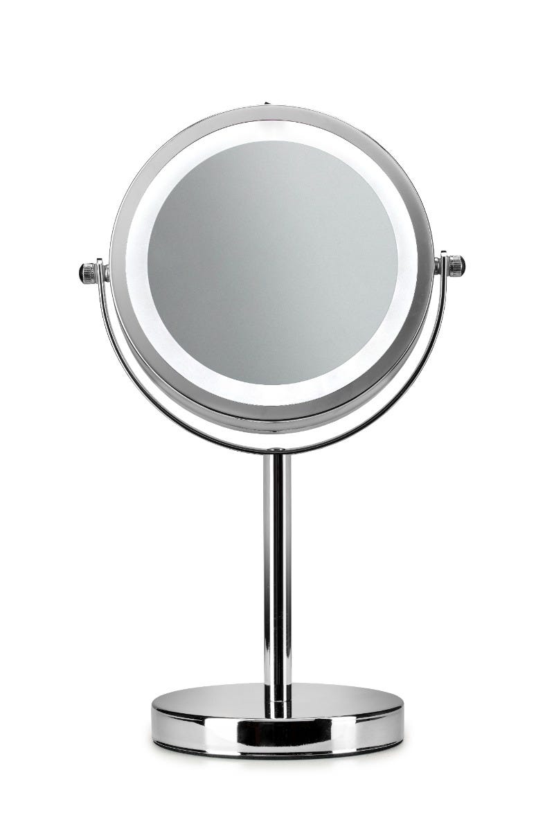 Bucknam frameless clearance lighted makeup mirror